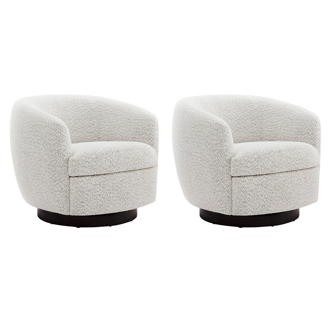 Marcy Upholstered Swivel Barrel Chair